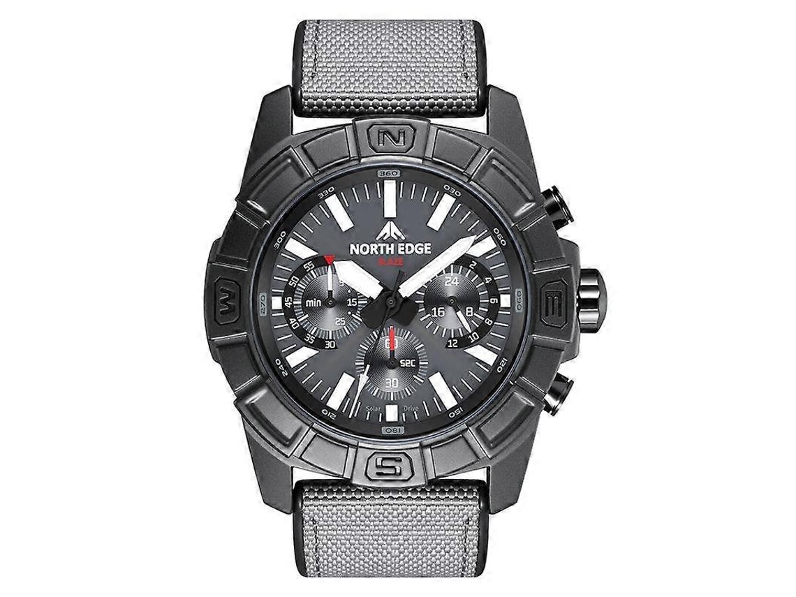 Relógio inteligente masculino North Edge Blaze, à prova d'água, esportivo, com energia solar, Hengrongshen