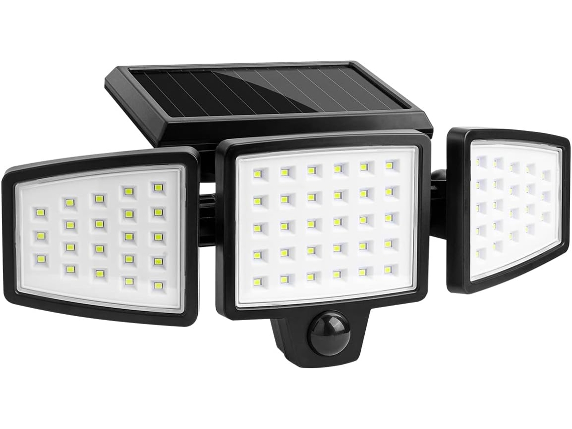 Luminária Solar Externa com 72 Leds, Sensor de Movimento, 1200lm, 6500k, Rotação de 360° AQUAFORGE