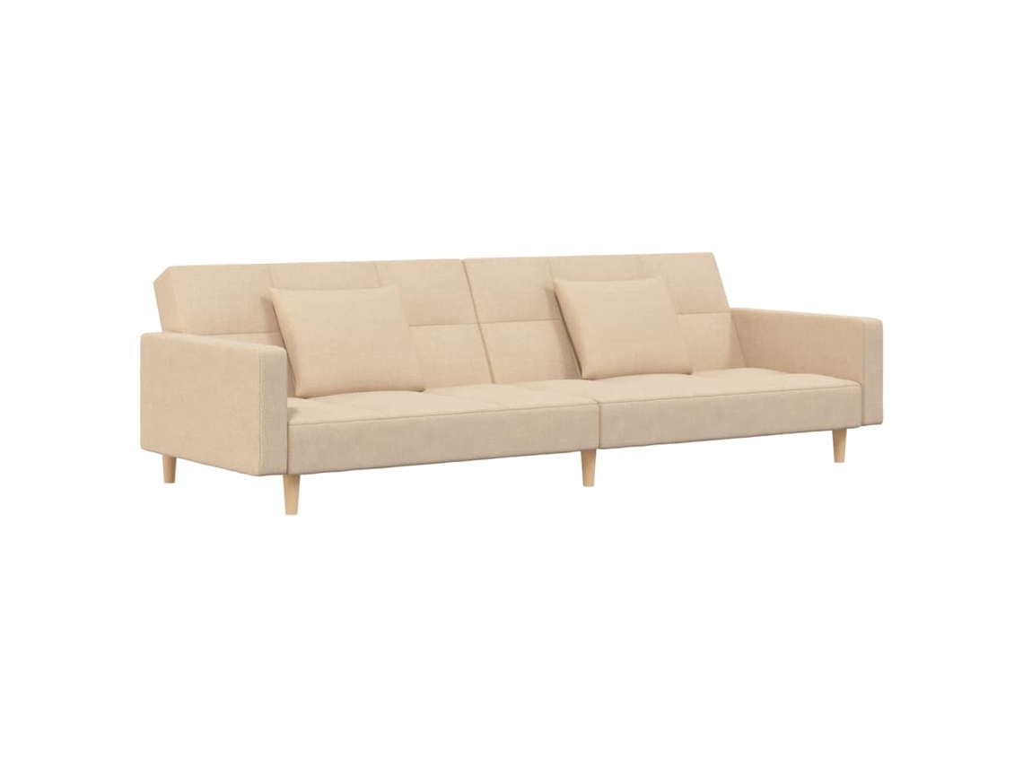Sofa Bed, Sofa Beds Vidaxl Creme Tecido (n/a)