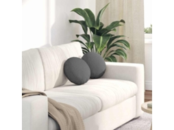 Vidaxl Almofadas De Assento 2 Pcs Cinza Escuro Ø30 X 13 Cm Tecido