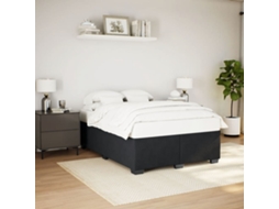 Vidaxl Estrutura De Cama Sem Colchão 140x190 Cm Veludo Preto