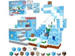Maqueta Puzzle Cubos Hielo Modelo Zh 004 Nuevo, Bloques Magnéticos, 100 Bloques De Construcción Magnéticos