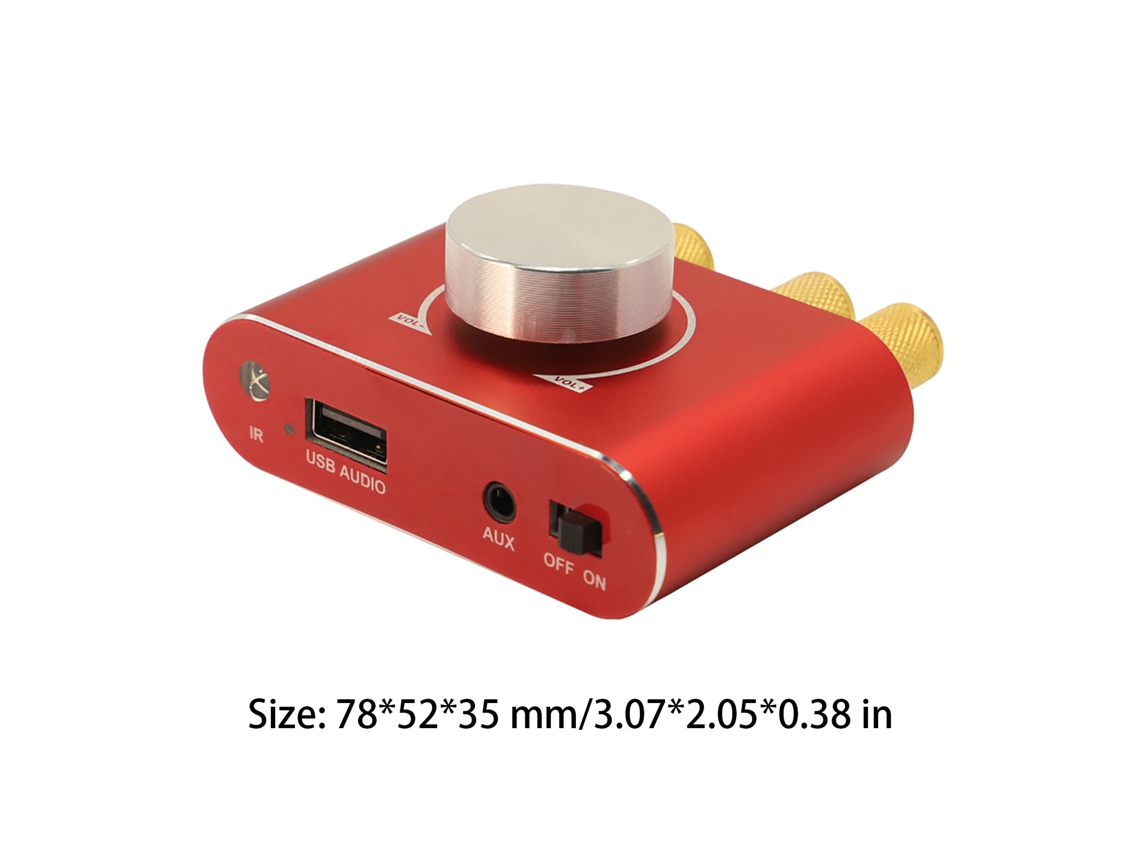 Laxiscreed Amplificador De Potência Estéreo 15w Com Bluetooth, Controlo Via App E Comando Remoto