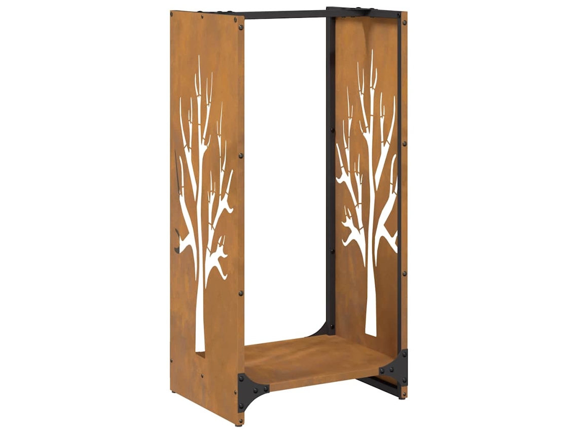 Firewood Rack, Firewood Racks Vidaxl Prateado Aço Resistente Às Intempéries (n/a)