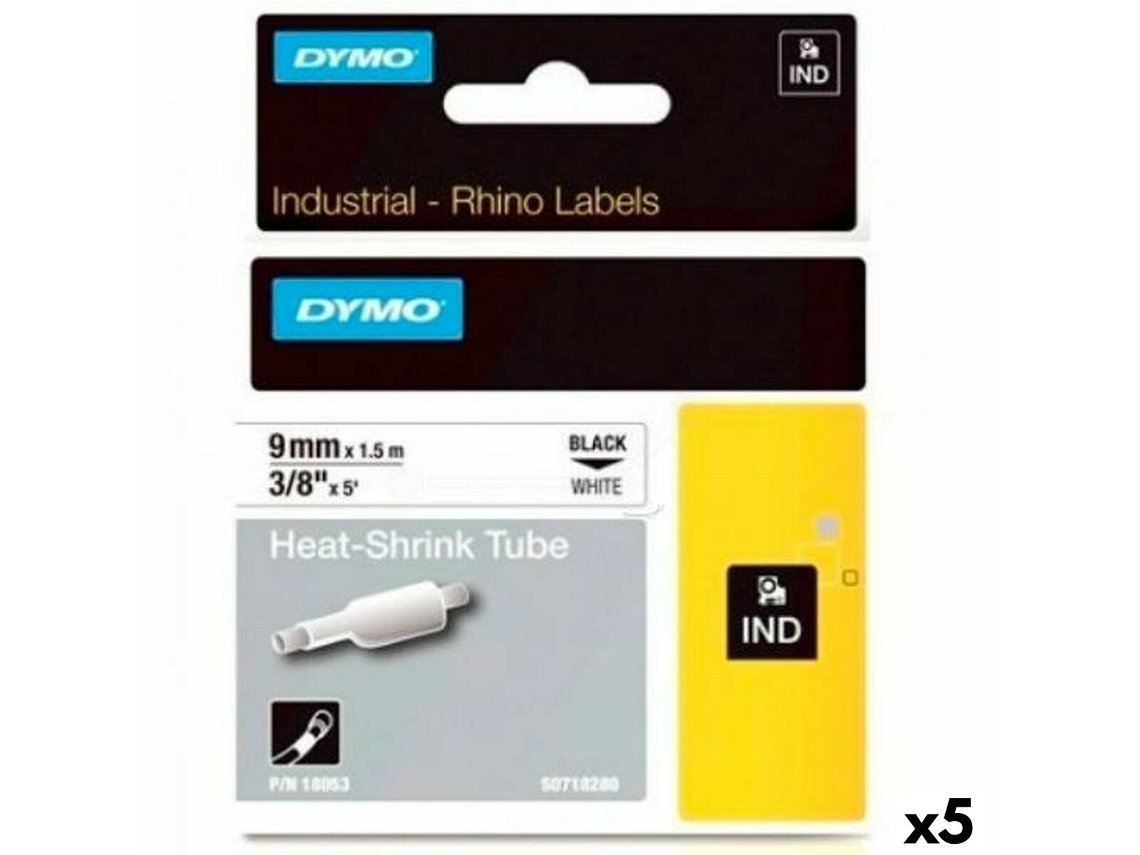 Cinta Laminada para Máquinas Rotuladoras DYMO Rhino Id1-9 1,5 M 9 Mm 5 Unidades