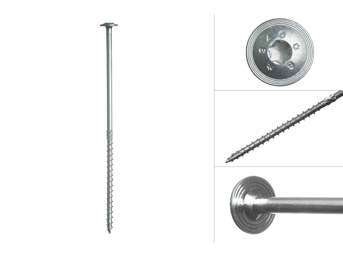 Parafuso Anilha Galvanizado 8.0 X 220 Mm Torx Caixa 50 Peças WOVAR