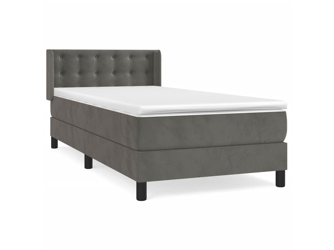 Box Spring Bed, Box Spring Beds Vidaxl Cinzeto Veludo (100 X 200 Cm)