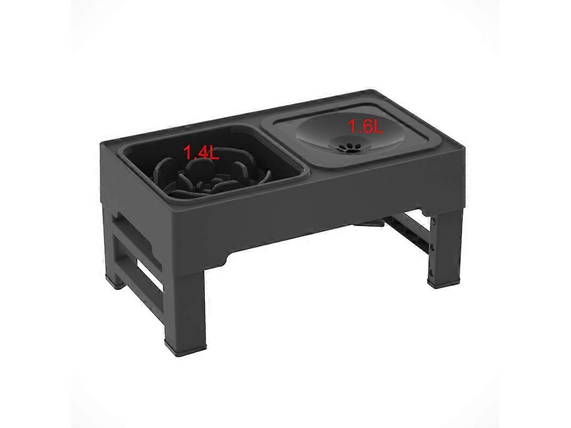 Tigela Elevada Ajustável para Cães com Comedouro Lento, Suporte para Água e Ração para Gatos, À Prova de Derramamento, Médio e Grande Porte AQUAFORGE