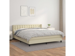 Box Spring Bed, Box Spring Beds Vidaxl Creme Couro Artificial (160 X 200 Cm)