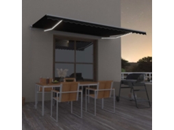 Toldo Retrã¡til Manual Com Led 500x350 Cm Antracite Dkd Home Decor