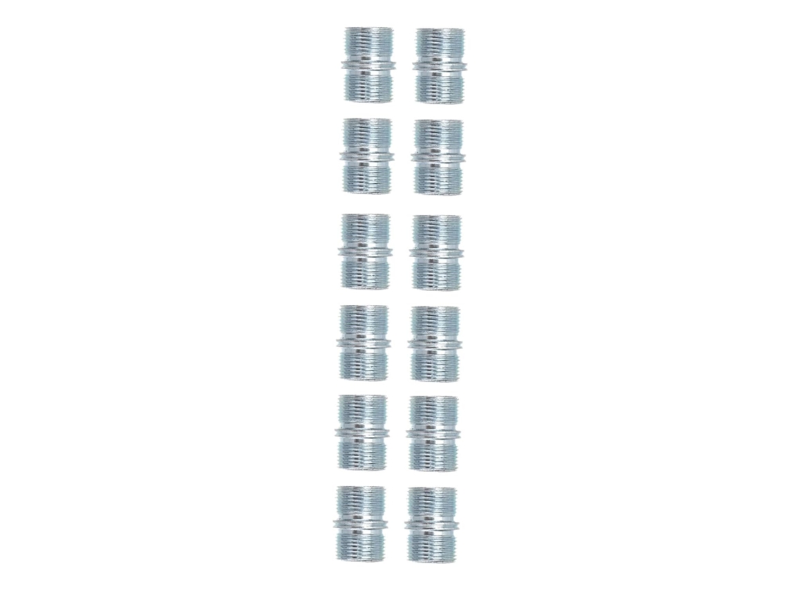 Porcas De Aço Pretyzoom Para Prateleiras, Conector De Cabeça Dupla, 12 Peças, Rosca Transparente, Peças De Reposição
