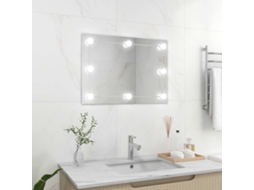 Vidaxl Espelho De Parede Sem Moldura C/ Luzes Led Vidro Retangular