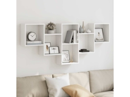 Vidaxl Prateleira De Parede 159x18x66 Cm Derivados De Madeira Branco