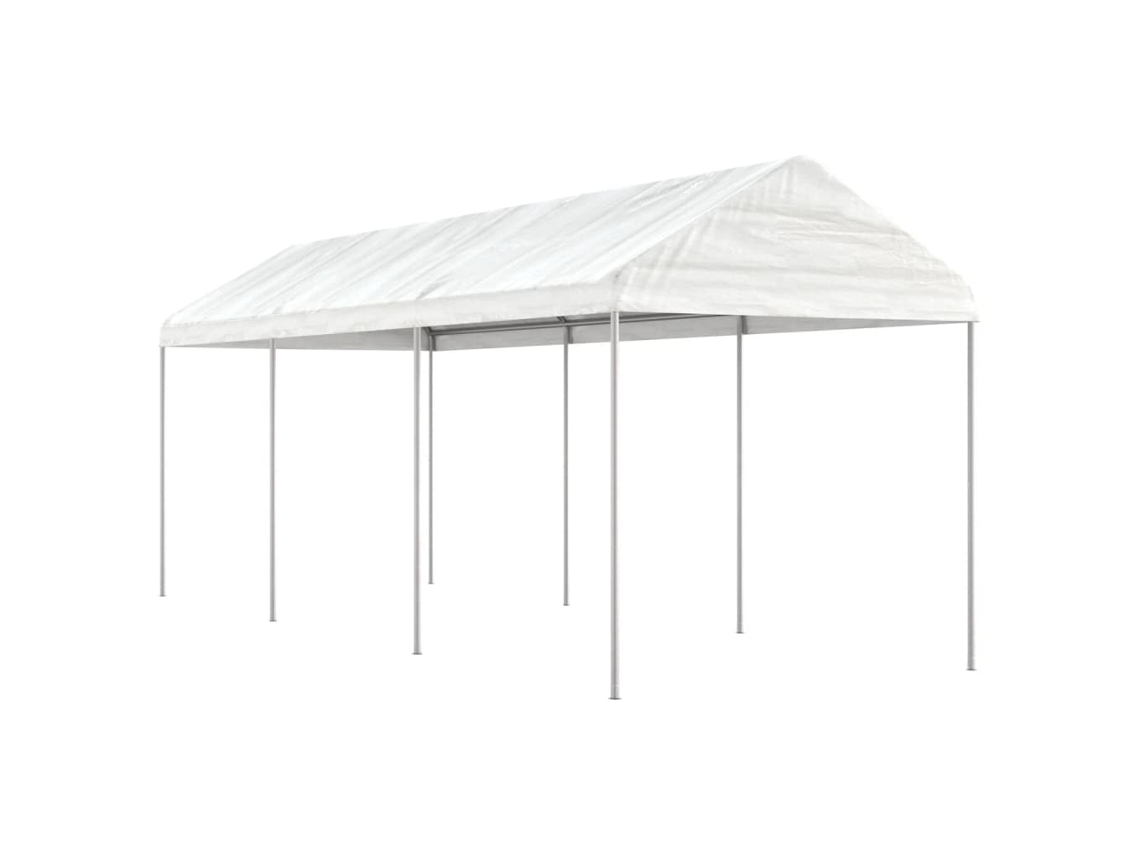Vidaxl Gazebo Com Telhado 6,69x2,28x2,69 M Polietileno Branco