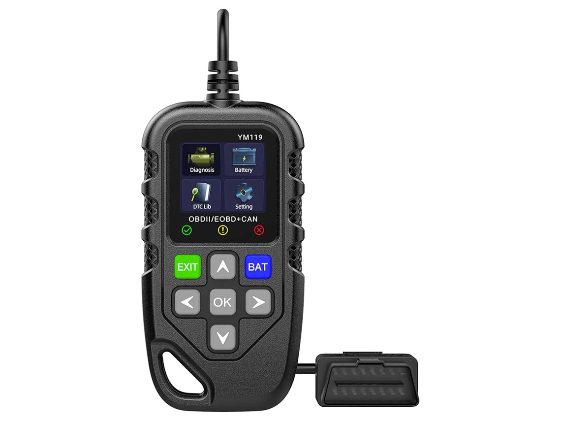 Scanner Obd2 Zruxe V619 Diagnóstico Automóvel (leitura/apagamento Códigos Erro, Gráficos Tempo Real, Preto)