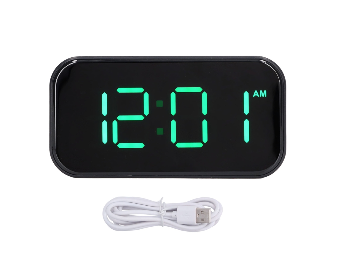 Lurelia Despertador Em Abs E Tecido, Led, Usb, Digital, Com Controlo Tátil, 5v, Para Quarto E Escritório