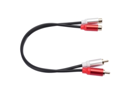 Cabo De Extensão De Áudio Estéreo Com Conector Dourado 30cm