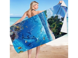 Toalhas De Praia Em Microfibra Absorvente Para Campismo, Piscina E Viagens.150*75cm Golfinho Hexinyigjly