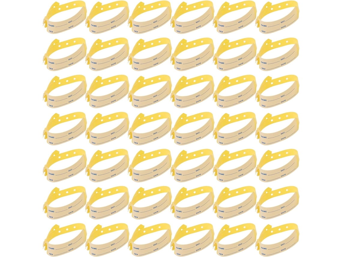 Housoutil 100 - Pulseiras descartáveis de identificação médica para hospitais, idosos e profissionais de enfermagem.