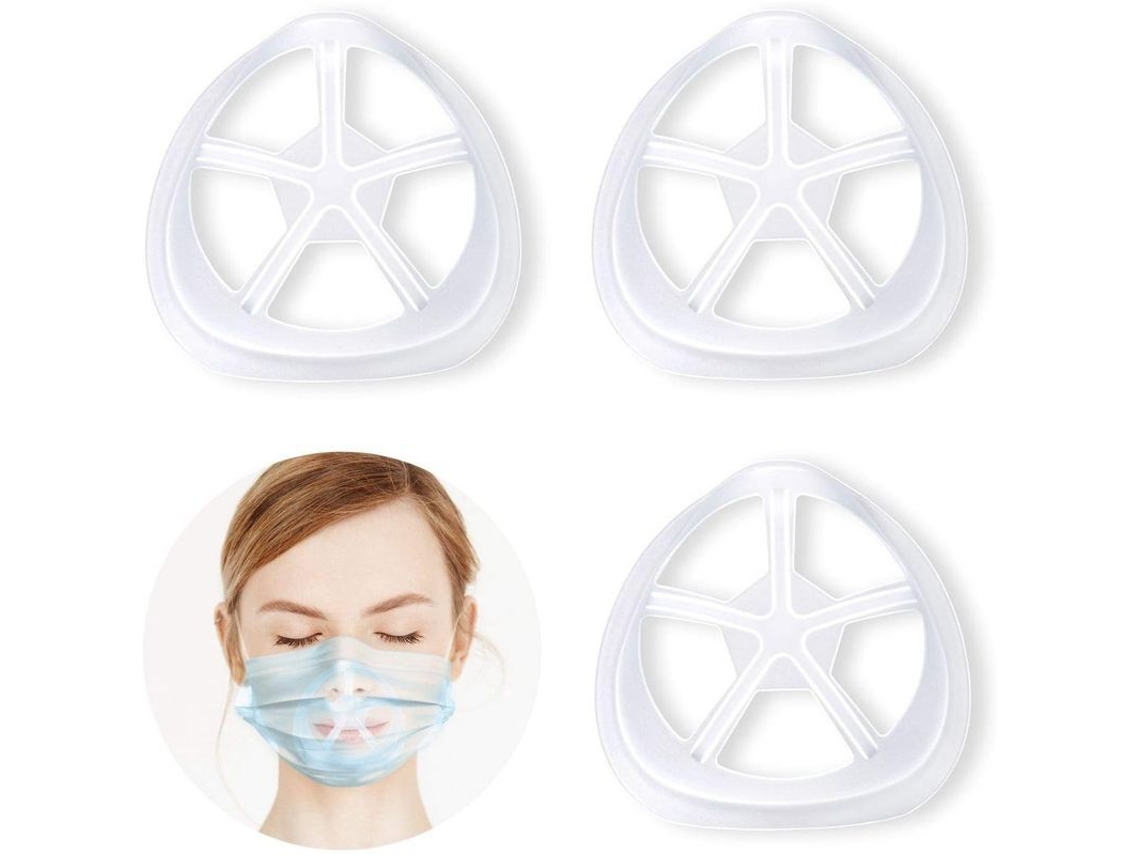 Soporte Interno De Máscara 3d De Silicona Protector Labial Para Maquillaje Espacio Respiratorio Reutilizable