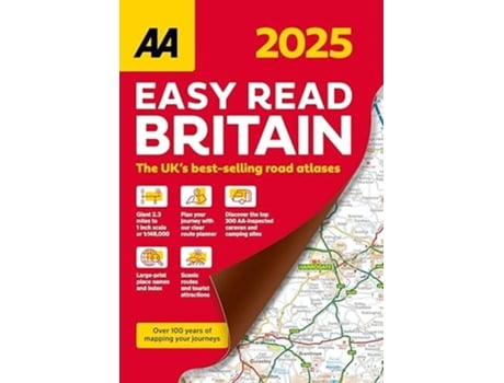 Livro AA Easy Read Atlas Britain 2025 de Aa Publishing (Inglês)
