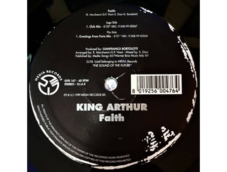 Vinil Faith, King Arthur Gfb Records