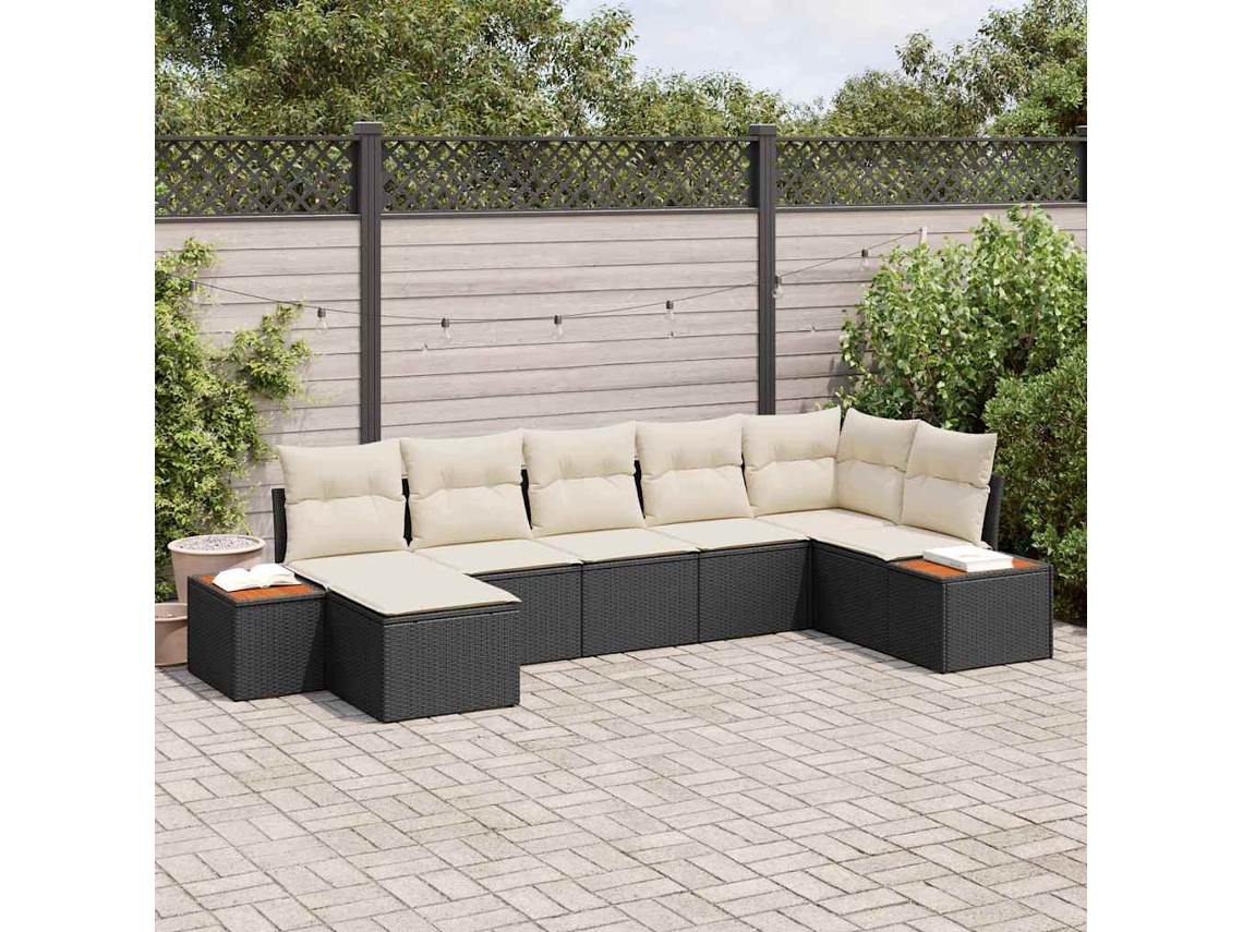 Vidaxl Conjunto De Sofá De Jardim 8 Unid. 7-número De Lugares