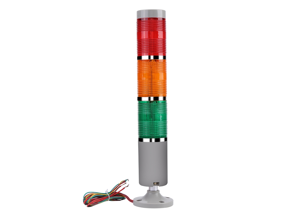 Lâmpada De Sinalização De Emergência Led Tricolor Vermelho/amarelo/verde 110v Para Equipamentos Mecânicos