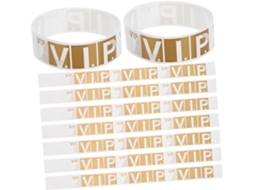 Pulseiras de papel Tehaux para eventos VIP, pulseiras de papel douradas para eventos, 300 unidades para bares e feiras.
