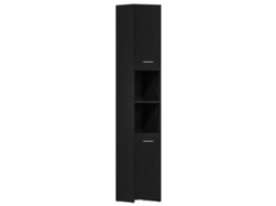 Bathroom Cabinet, Bathroom Cabinets Vidaxl Preto Madeira Processada (n/a)