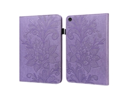 Capa De Couro Com Padrão De Renda Floral Em Relevo Para Tablet Lenovo Tab M10 De 3ª Geração