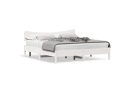 Cama Sem Colchão 200x200 cm Madeira de Pinho Maciça Branco MAISON EXCLUSIVE