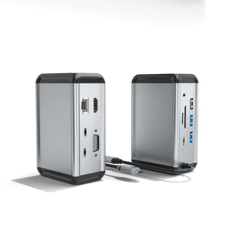 Adaptador Sofisticado Mais De Hub Usb C 12 Em 1 Com Hdmi, Vga, Ethernet E Muito Lurelia