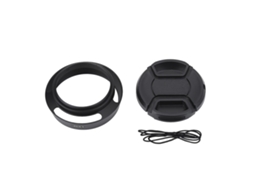 Capucha Para Lente De Metal Negro 43mm Con Tapa De Plástico Para Accesorios De Fotografía Leica