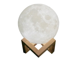 Luminárias, Luminária de Lua 15 Cm/ Abajur, Luminária de Lua, Cor Ajustável BRILVIBERA