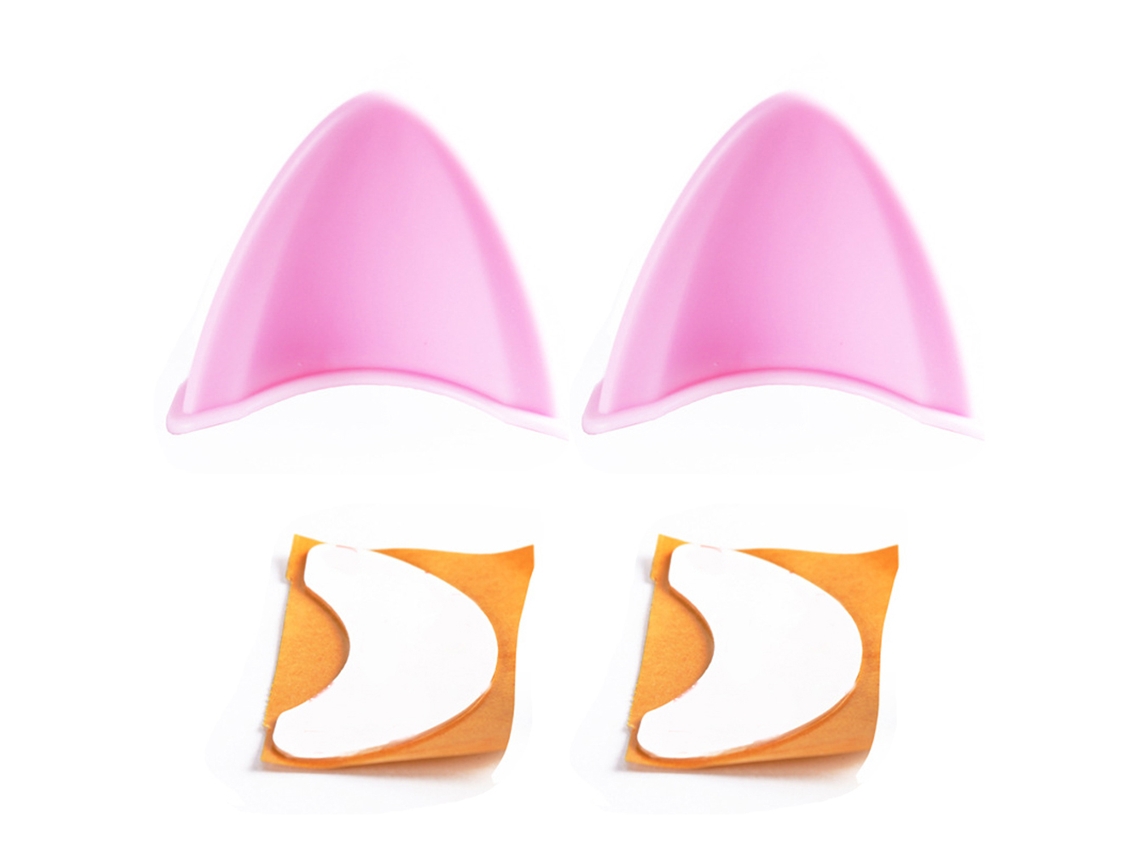 2026zentro-2pcs Orelhas De Gato De Silicone Com Fitas Acessórios De Capacete Para Capacete De Moto Ski Cute