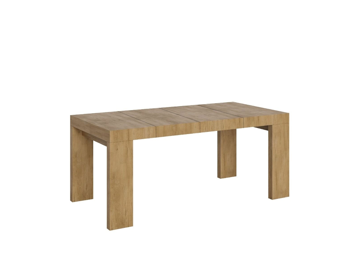 Mesa de Jantar Extensível 90X90/246 Cm Roxell Premium Carvalho Natural ITAMOBY