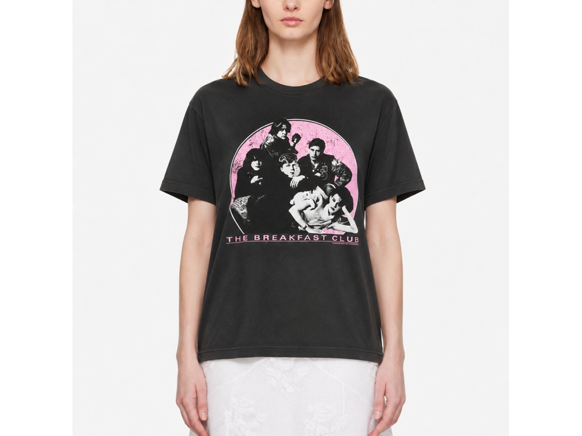 Rockinstone Breakfast Club Movie And Logo Solid Smoke Adult T-shirt Size:xl