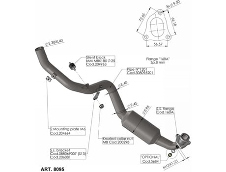 Coletor Sbk Honda X-Adv 17/19 LEOVINCE - SITO