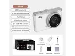 Câmara Digital Zoom De 16x, Tela Ips De 2,4 Polegadas, Transmissão Otg (branco) Cuich