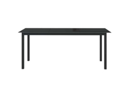 Maison Exclusive - Mesa De Jardim Em Alumínio E Vidro 190x90x74 Cm Preto