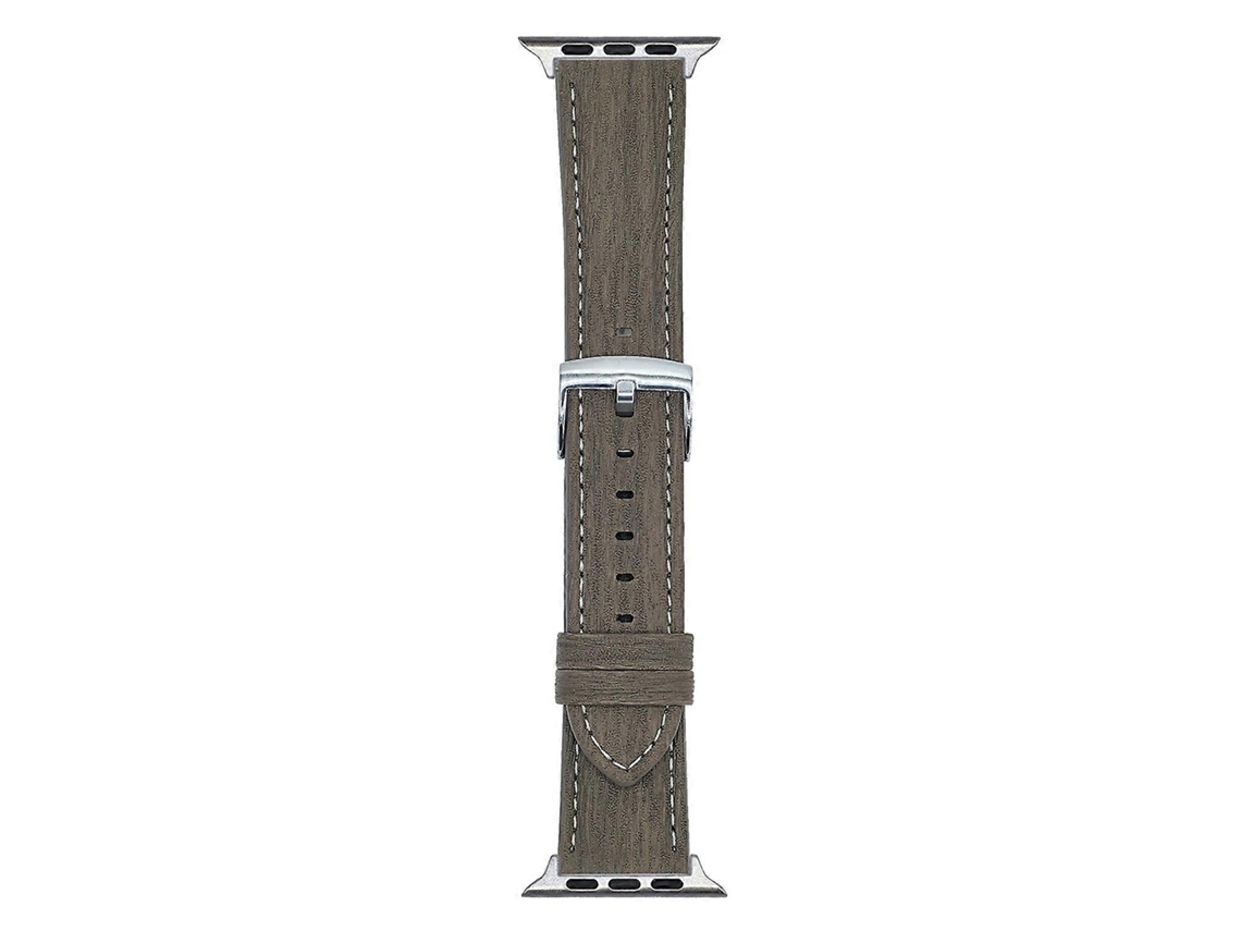 Pulseira De Couro Com Textura Madeira, Compatível Apple Watch Series 10 Ultra 9 8 7 Se 6 5 4 3 2 1 46 Mm 49 45 44 40