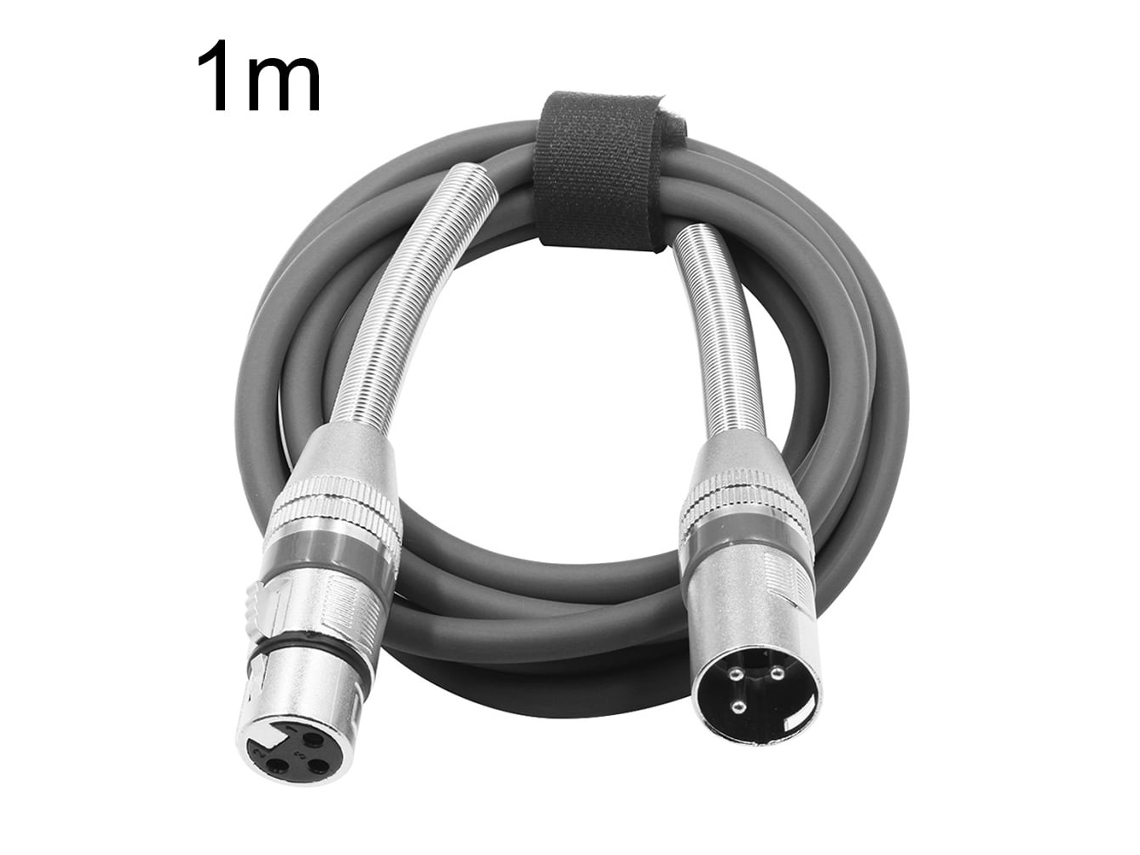 Cabo Lurelia XLR Macho/Fêmea 3 Pinos 1 M, para Microfones, PC e Computador