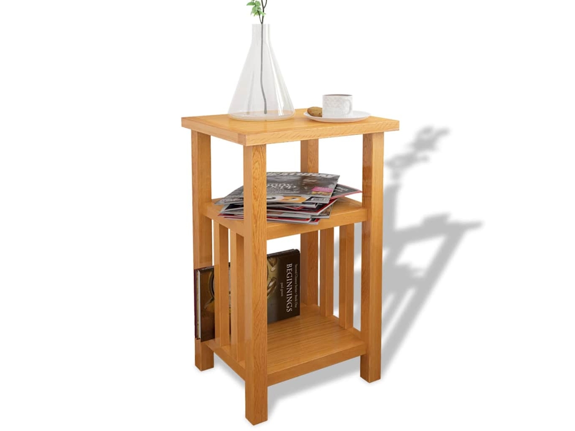 End Table, End Tables Vidaxl Marrom Madeira (27 X 35 X 55 Cm)