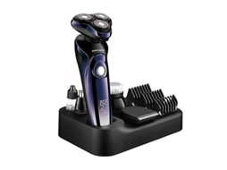 Barbeador Elétrico Seco Molhado 4d Para Homens Barba Cabelo Aparador De Nariz Recarregável Cortador De Cabelo E Aparador De Orelha Display Lcd