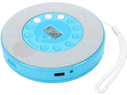 Leitor Cd Portátil Greensen, Recarregável, Em Abs, Com Alto-falante, Música Via Bluetooth, Bateria De 2600 Mah