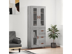Armario alto 69,5x34x180 cm Derivados de madera Gris Sonoma