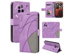 Capa De Celular Flip Em Couro Bicolor Para Nothing Phone 3a Pro