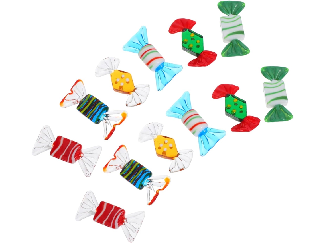 Conjunto de 12 Peças de Decoração para Doces em Vidro Colorido GOKOCO