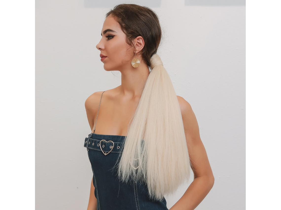 Extensão De Cabelo Rabo De Cavalo Longo E Reto De 26 Polegadas Para Mulheres